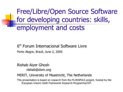 Open-source software / Rishab Aiyer Ghosh / Free software / Alternative terms for free software / Open source / Criminal law / Software licenses / Law / Free and open source software