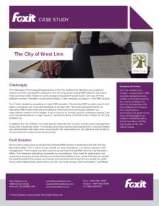 CASE STUDY  Theyou City of West Linn