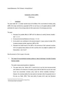 Dynamic stochastic general equilibrium / Quantitative easing / Money supply / Keynesian economics / Capital account / Central bank / Capital control / Expansionary monetary policy / Monetarism / Macroeconomics / Economics / Monetary policy