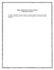 compliance reports filed by Collier County with Federal government and State government, respectively. THIS PAGE INTENTIONALLY LEFT BLANK  Members of the Board of County Commissioners