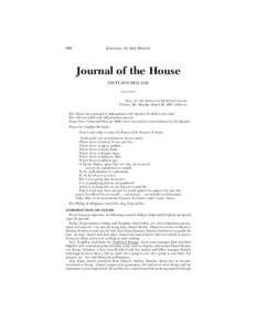 606  JOURNAL OF THE HOUSE Journal of the House FIFTY-FOURTH DAY