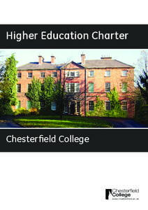 Higher Education Charter  Chesterfield College Chesterfield College