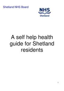 Shetland NHS Board  A self help health guide for Shetland residents