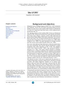 Le Friant, A., Ishizuka, O., Stroncik, N.A., and the Expedition 340 Scientists Proceedings of the Integrated Ocean Drilling Program, Volume 340 Site U13931 Expedition 340 Scientists2