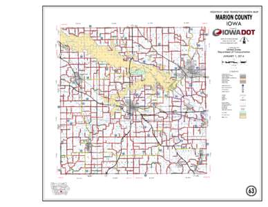 HIGHWAY AND TRANSPORTATION MAP  MARION COUNTY WYOMING ST