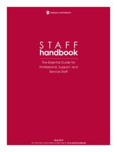 st a f f handbook The Essential Guide for Professional, Support, and Service Staff