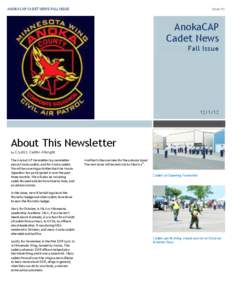 ANOKACAP CADET NEWS FALL ISSUE  Issue #2 AnokaCAP Cadet News