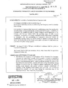 PUBLIC RI::GULAI IVN eOMMISSION SOUTHWESTERN PUBLIC SERVICE COMPANY FILED FIRST REVISED RATE NO. 48lG1~ FIftH CANCELLING ORIGINAL RATE NO. 48