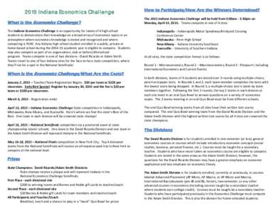 2004 Indiana Economics Challenge