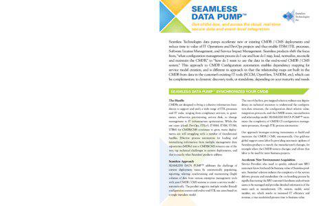 SEAMLESS DATA PUMP™ Out-of-the-box, and across the cloud, real-time