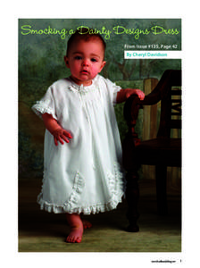 Smocking a Dainty Designs Dress From Issue #135, Page 42 By Cheryl Davidson www.SewBeautifulmag.com