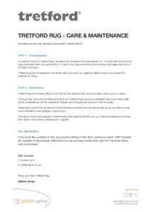 Microsoft Word - Tretford Rug - Care & Maintenance 2012.docx