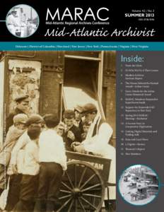 Volume 42 | No. 3  Summer 2013 ISSN[removed]Mid-Atlantic Archivist