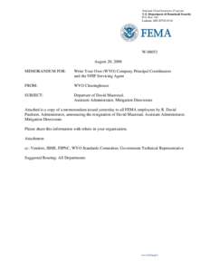 Emergency management / National Flood Insurance Program / R. David Paulison / Flood insurance / United States Department of Homeland Security / Hurricane Katrina / David I. Maurstad / Federal Emergency Management Agency / Public safety / Government