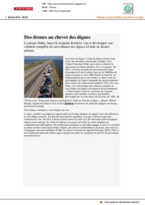 URL : http://www.environnement-magazine.fr/ PAYS : France TYPE : Web Pro et Spécialisé 26 mai:05