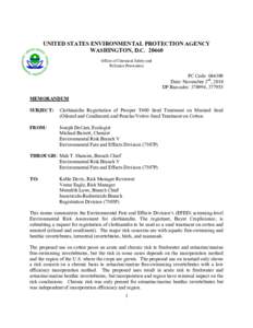 UNITED STATES ENVIRONMENTAL PROTECTION AGENCY WASHINGTON, D.C[removed]Office of Chemical Safety and Pollution Prevention  PC Code: 044309