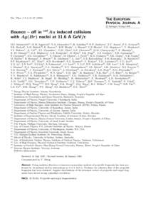 Eur. Phys. J A 2, 61–THE EUROPEAN PHYSICAL JOURNAL A c Springer-Verlag 1998 °