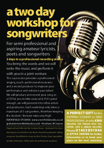 a two day workshop for songwriters