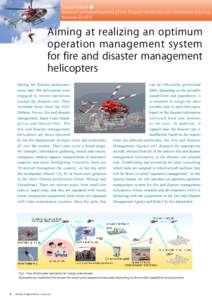 Special feature ● Research and development of the Disaster Relief Aircraft Information Sharing Network (D-NET) Aiming at realizing an optimum operation management system