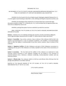 City of Battle Ground Ordinance 14-10