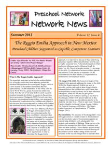 Preschool Network  Network News Summer[removed]Volume 12, Issue 4