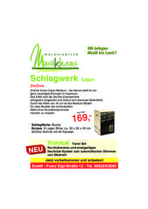 Schlagwerk  Cajon 2inOne 2inOne Snare Cajon Medium – der Name steht für ein