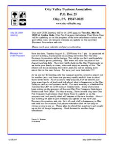 Microsoft Word - May 2009 Newsletter.doc