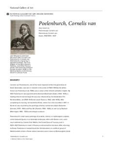 National Gallery of Art NATIONAL GALLERY OF ART ONLINE EDITIONS Dutch Paintings of the Seventeenth Century Poelenburch, Cornelis van Also known as