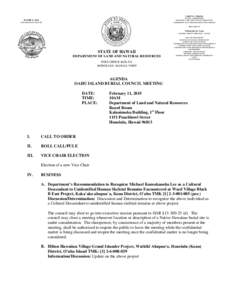 CARTY S. CHANG ACTING CHAIRPERSON BOARD OF LAND AND NATURAL RESOURCES COMMISSION ON WATER RESOURCE MANAGEMENT  DAVID Y. IGE