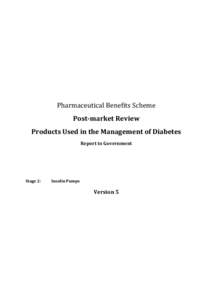 Pharmaceutical Benefits Scheme Post-market Review Products Used in the Management of Diabetes Report to Government  Stage 2: