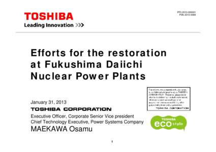 Microsoft PowerPoint - IAEA IEM Presentation by Toshiba Mr MAEKAWA