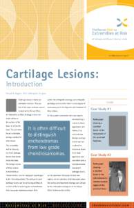 At Presbyterian/St.Luke’s Medical Center  Fall 2009, Volume 4, Issue 2 Cartilage Lesions: Introduction