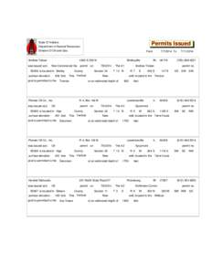 State Of Indiana Department of Natural Resources Division Of Oil and Gas Andrew Tobian was issued a(n)