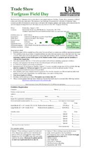 Microsoft Word - Trade Show Registration form Turfgrass Field Day 2011