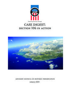 Preserving America’s Heritage  CASE DIGEST: section 106 in action  advisory council on historic preservation