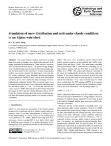 Hydrol. Earth Syst. Sci., 15, 2195–2203, 2011 www.hydrol-earth-syst-sci.netdoi:hess © Author(sCC Attribution 3.0 License.  Hydrology and