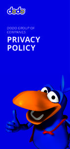 Data privacy / Security / Dodo / Onomatopoeias / Raphinae / Internet privacy / Online shopping / Information security / Credit card / Ethics / Privacy law / Privacy