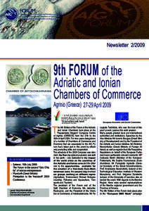 Newsletter9th FORUM of the Adriatic and Ionian Chambers of Commerce