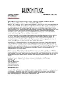 ! Contact: Al Giordano Hudson Music LLC Tel: [removed]removed]