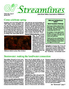 Volume 46, Issue 2 Spring 2011 Streamlines  from Green Valleys Association at Welkinweir
