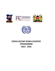 KENYA DECENT WORK COUNTRY PROGRAMME[removed]