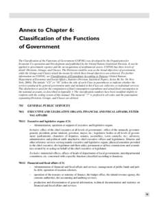 Government Finance Statistics Manual--Annex to Chapter 6