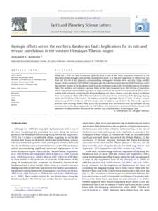 Geologic offsets across the northern Karakorum fault: Implications for its role and terrane correlations in the western Himalayan-Tibetan orogen