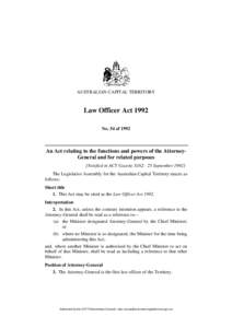 Attorney general / Prosecution / Law Officers of the Crown / Australian Capital Territory / Law / Law in the United Kingdom / Legal ethics