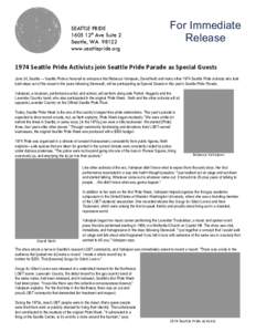 Seattle Pride Press Release[removed]Seattle Pride Activists join Seattle Pride Parade