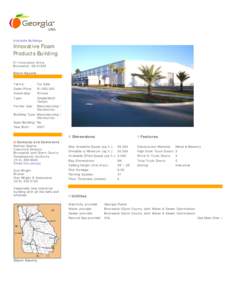 Available Buildings  Innovative Foam Products Building 51 Innovation Drive Brunswick, GA 31525