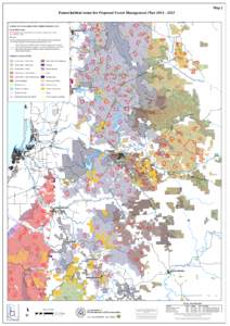 Map 2  Fauna habitat zones for Proposed Forest Management Plan[removed]AREAS NOT AVAILABLE FOR TIMBER PRODUCTION Fauna Habitat Zones