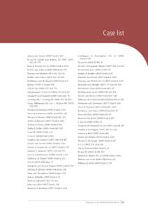 Evaluation of the 2006 family law reforms: Case list
