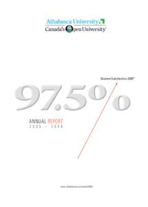 Student Satisfaction 2005*  ANNUAL REPORT[removed]  –
