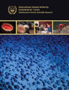 International Seabed Authority Endowment Fund Collaborative Marine Scientific Research  The International Seabed Authority is responsible for organizing and